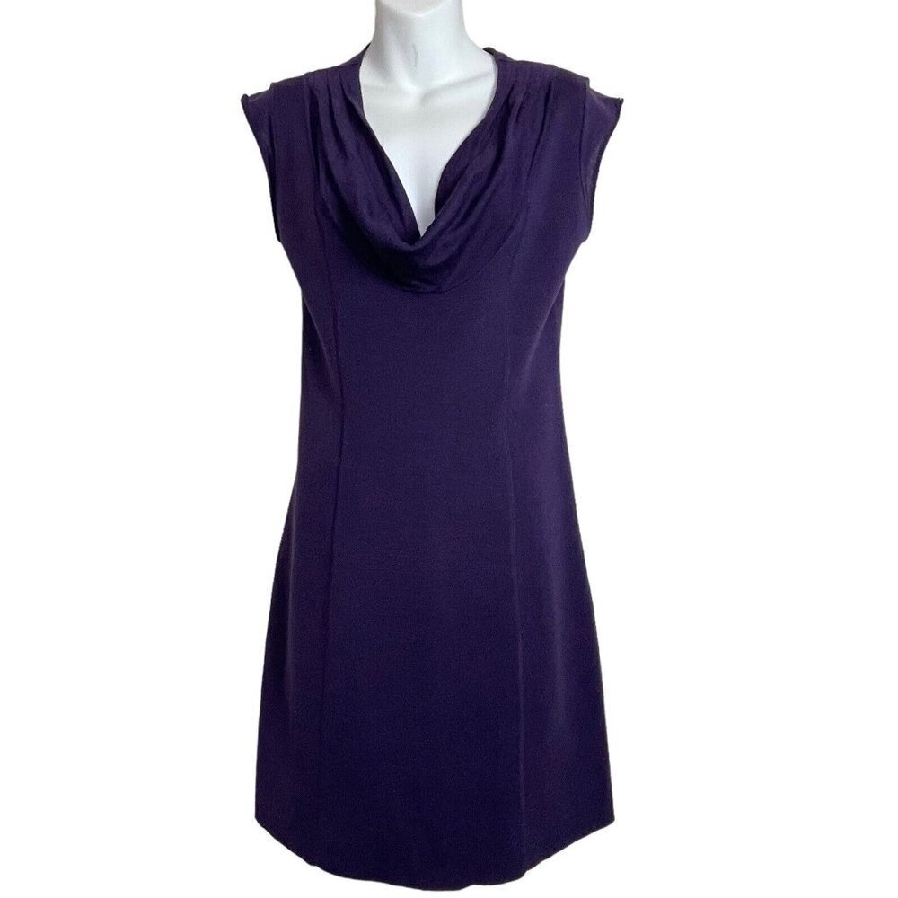 Iisli Knit Bordeaux Plum‎ Fine Merino Wool Above The Knee Knit Dress Size S